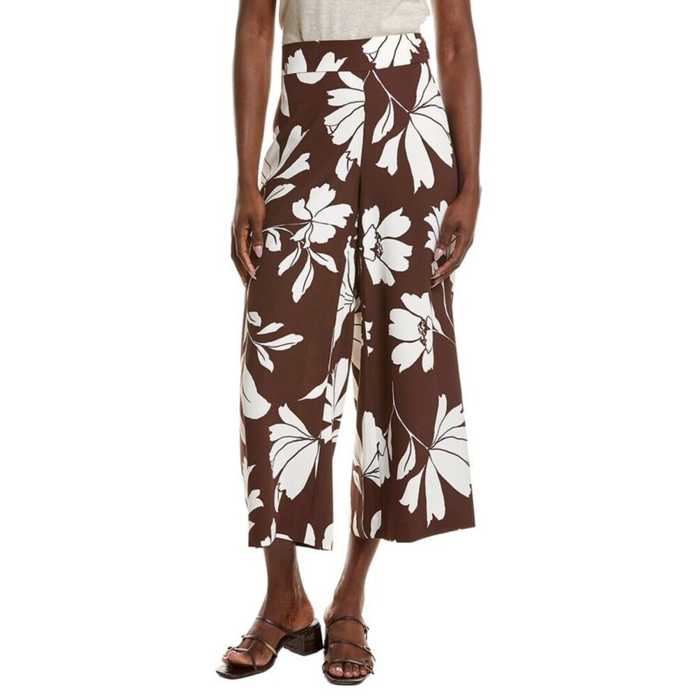 Anne Klein Womens  High-Rise Crop Pant, Brown